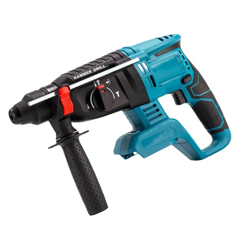 Electric Brushless Hammer Drill Multifunctional Cordless Rotary Hammer Drill Power Tool with Ergonomic Grip for Home