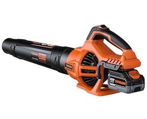 DOVAMAN LE40 Akku-Laubbläser, 744 m³/h Luftstrom, 2 Geschwindigkeiten, leicht und handlich, mit 20V 4.0Ah Akku und Schnellladegerät – ideal für Garten, Rasen, Terrasse und Garage