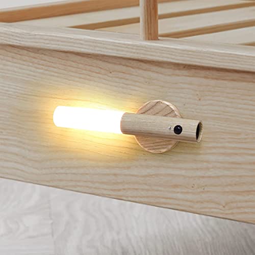 Sensor de movimiento USB recargable en apliques de pared inalámbricos con luz nocturna de 3000K 7