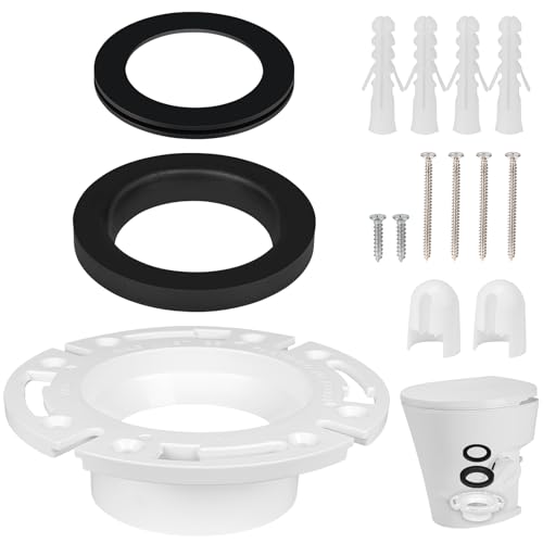 Kohree 3'' RV Toilet Flange and Seal Kit, Replacement Kit for Seaflo Toilet, Replacement Parts RV Toilet Flange, Flush Ball Seal & Base Seal Gasket