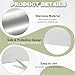 YELARXI Stainless Steel Roll Metal Stainless Flashing Foil Plate, 0.04 x 100 x 1000mm (0.04mm) Thickness Fit for DIY Crafts Electrical Repair - Cylinder(2 Pack, Silver)