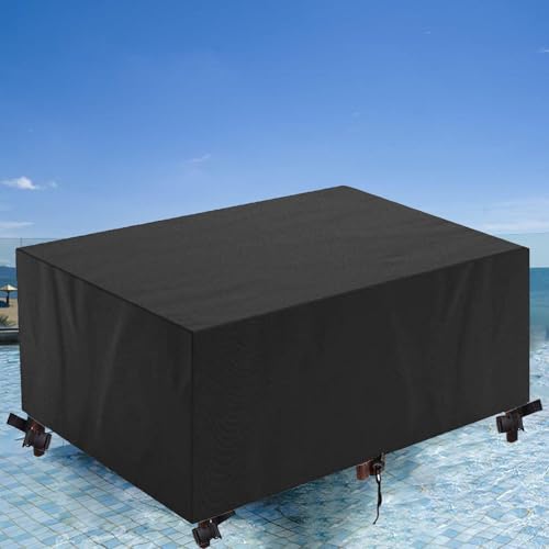 BHTMOI Funda Mesa Exterior Impermeable 150x70x80cm(LxWxH) Fundas de Mesa Exterior Cubierta Protectora Muebles Fundas Jardin Resistente al Viento Tela Oxford 420D Cubierta de Mesa de Jardín