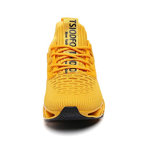 Ezkrwxn Shoes For Men Running Tennis Athletic Walking Sneakers Casual Comfort Gym Runner Jogging Shoes Yellow Size 6.5 #TOP4
