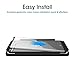 amFilm Glass Screen Protector for Samsung Galaxy S8, 3D Curved Tempered Glass, Dot Matrix with Easy Installation Tray, Case Friendly (Black)