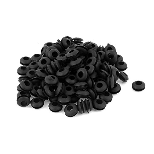 uxcell 130pcs 3mm Inner Dia Double Sides Wire Grommets Gasket Cable Protector