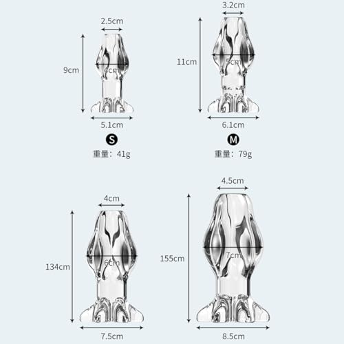 CHYG 中空プラグ シリコンアナルプラグ拡張 柔らかいアナル洗浄器 蕾の形 あなる拡張器具 初心者女性用 観察用トンネル式 アナルグッズ多種用途ｓｍプレイ用かんちょう器具男女兼用 -透明||4点セット - 画像2
