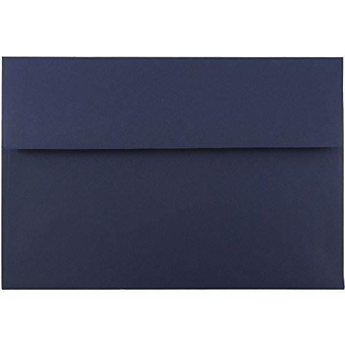 JAM PAPER A8 Premium Invitation Envelopes - 5 1/2 x 8 1/8 - Navy Blue - 25/Pack