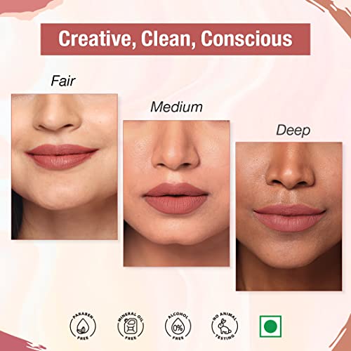 Image of TNW-The Natural Wash Magical Mauve Matte Velvet Longstay Liquid Lipstick (5ml) | Natural Oils & Hyaluronic Extract | Transferproof, Smudgeproof & Pocket Friendly | Liquid Lipstick for Women