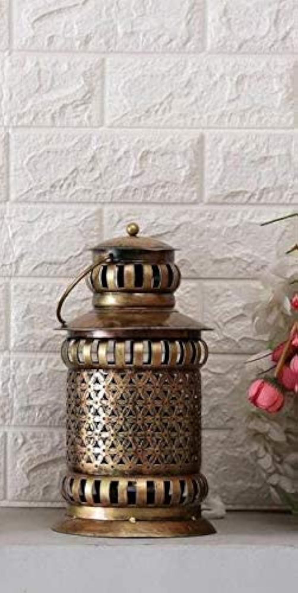 Brown Brass Finish Table Tea Light Holder