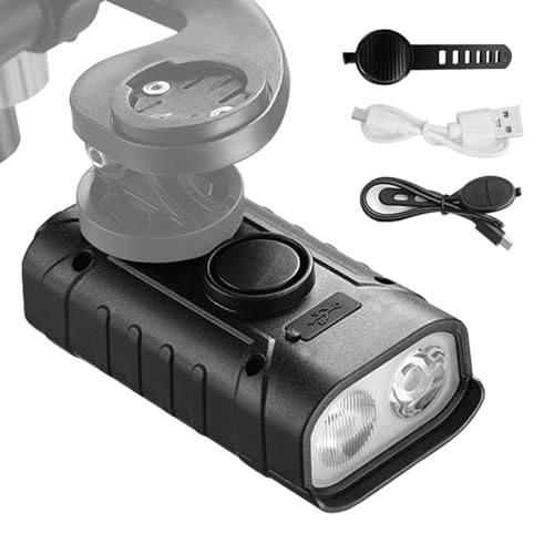 自転車用ホーン | マウンテンバイクベル ライト付き 120db - 6種点灯モード ベルライト サイクリングアクセサリー 旅行 山岳 大人 ロード 都市 自転車通勤 お子様も安心