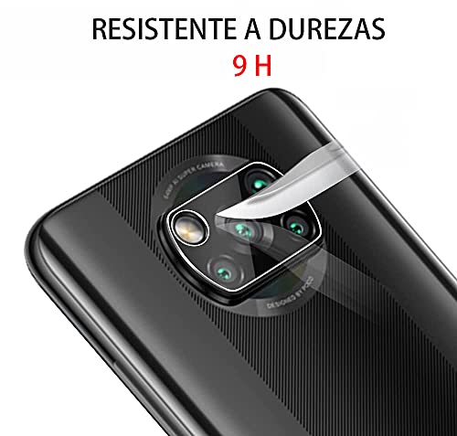 UNO' Protector De Pantalla y Cámara Compatible con Xiaomi Poco X3 NFC/X3 Pro, [3+2 Unidades] Cristal Templado 9H Ultra Resistente con Definición HD, Antiarañazos y Sin Burbujas.