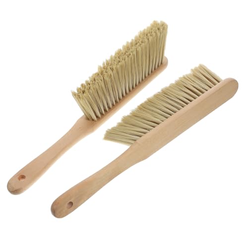 KOMBIUDA 2pcs Hand Broom Brush for Cleaning Soft Cleaning Brush Poplar Cleaning Brush
