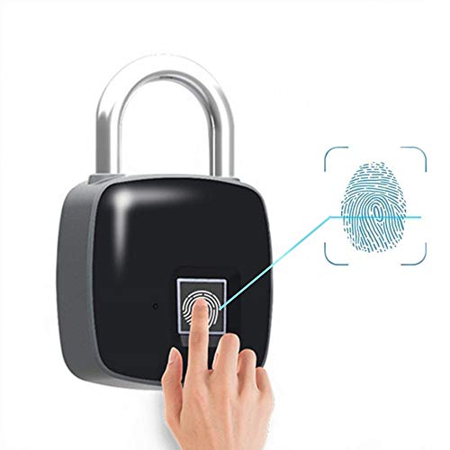 Preisvergleich Produktbild Farsler Smart Fingerabdruck-Vorhängeschloss, wasserdicht, Diebstahlschutz, Schlüsselloses Vorhängeschloss für Fitnessstudio, lange Nutzungszeit und USB-Ladefunktion