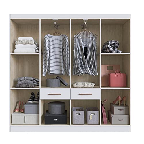 Guarda Roupa Casal 8 Portas 2 Gavetas 2 Basculante Catalunha Móveis Doripel Branco