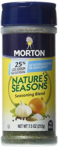 Morton Nature's Seasons - Reduced Sodium Seasoning Blend, (7.5 oz), Perfect for Cooking & Seasoning