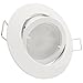 Produktbild 1er Set PREMIO Decken Einbaustrahler WEISS 230V GU10 LED 4,0W Warmweiß 3000k 120°