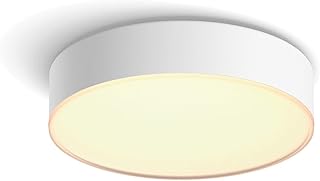 Philips Hue White Ambiance Enrave Ceiling Light S (1,220 lm) with Dimmer Switch, Dimmable Ceiling Light for Hue Lighting S…
