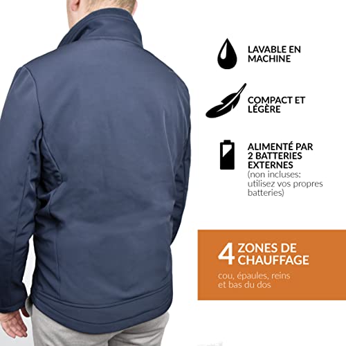 Veste softshell chauffante 30seven offrant 3h de chaleur continue active