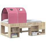 vidaXL Bettunnel 2 pcs Rosa 211 x 52,5 x 2 cm Polyester, Schlafzimmerzubehör, rechteckiges Schlafzelt, haltbarer Tunnel aus Polyester, minimalistischer Rückzugsort