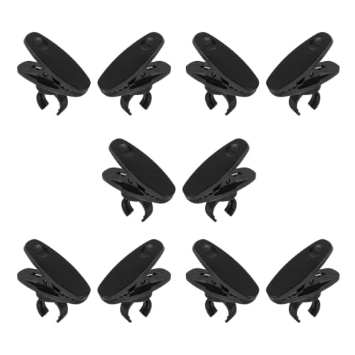 10pcs Microphone Clip Holder Black Rotating Shirt Mount