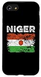 custodia per iphone se (2020) / 7 / 8 bandiera del niger distressed - uomini donne bambini - bandiera nigeria