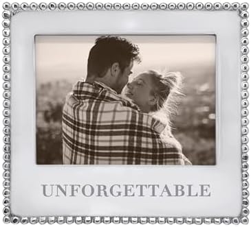 MARIPOSA UNFORGETTABLE BEADED 5X7 FRAME | SILVER | BRILLANTE | FRAMES | STATEMEN