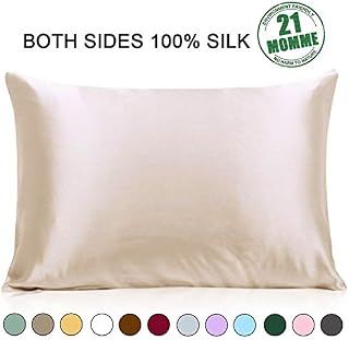 Ravmix 100% Pure Natural Mulberry Silk Pillowcase Standard Size for Hair and Skin