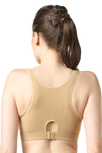 Image of Van Heusen Women's Cotton Sports Bra | Racerback | Medium Impact | Anti‑Bacterial Tech | Keeps you dry and Fresh | Sweat Absorbent | Ideal for Workout & Gym | Lightly padded | Slip -on Bra| Style 44004