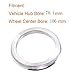 ZHTEAPR 4pc Wheel Hub Centric Rings 106 to 78.1 OD 106mm ID 78.1mm - Aluminium Alloy Wheel Hubrings 78.1 to 106