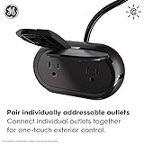GE Lighting Cync Outdoor Smart Plug, Alexa and Google Assistant Compatible, Wi-Fi / Bluetooth Enabled, No Hub Required