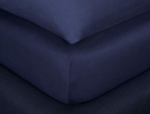 Image of Calvin Klein Home Modern Cotton Harrison Sheet, Twin Flat, Navy
