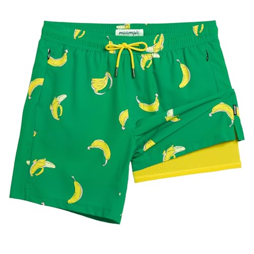 Image of maamgic 2 in 1 Mens Swim Trunks 7 Inch Swim Shorts Swim Suits Board Shorts