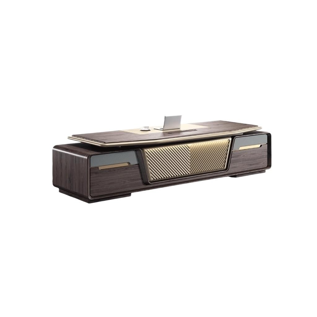CHICKEN Computer Desk Boss Desk CEO Black Walnut Solid Wood General Manager and Chairman Standing Desk B