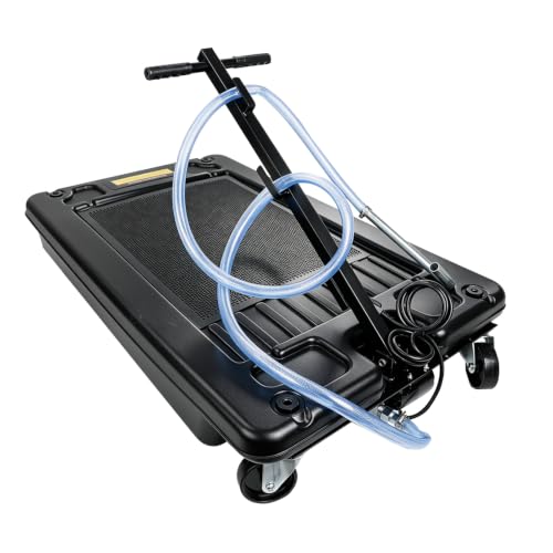 Low Profile 17-Gallon Oil Drain Pan with Electric Pump