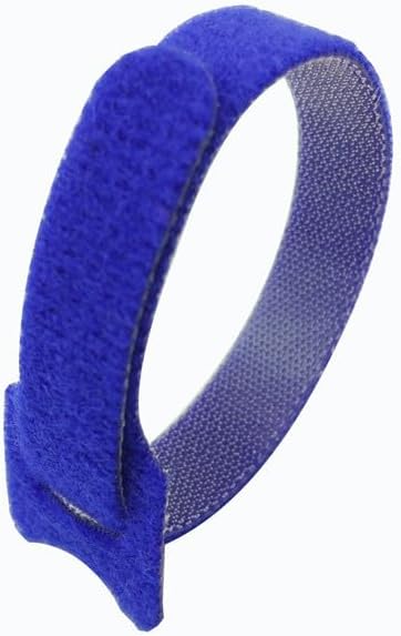 20PCS Releasable Nylon Cable Ties Loop Wrap Bundle Tie T-Type Cable Organizers Network Wire Adhesive Fastener Straps,Blue