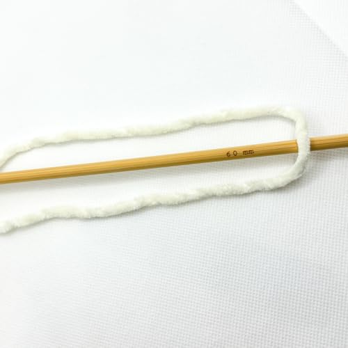 Image of Cuddly Velvet Chenille Yarn, Super Soft Fluffy Bulky for Knitting Crocheting Crafting Blanket Amigurumi, Durable for Shedding, 100 Gram (3.53 Ounces) 109 Yards (100 Meters) (Cream) (3 Skeins)