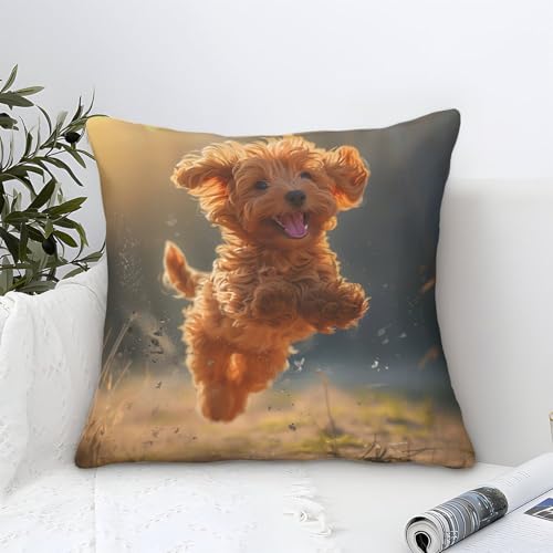 DLONIRPEX Kokap Fundas Cojines Decorativa Juego De 1 Funda De Almohada Poliéster Cuadradas Mejor Amigo 45x45cm