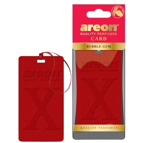 Image of AREON X Version Bubble Gum Hanging Best Car Air Freshener - Long Lasting Scent for Car or Home - Long Lasting, Fresh, Luxurious Scent - Pack of 3