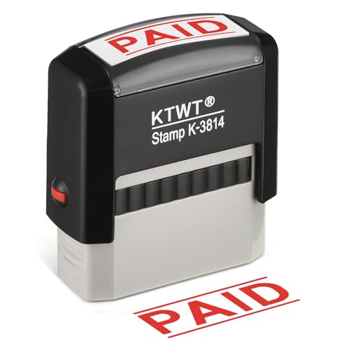 KTWT Paid Stamp, Paid Self Inking Stamp, red Ink, Paid Stamp self Inking