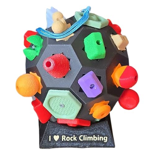 Handcrafted 3D Rock Climbing Ball with Base
