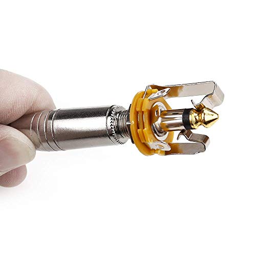 Trs Socket,Stereo 3-Conductor Input Jack, 1/4", Trs Panel Mount Socket With Washer And Nut Solder Type For Guitar Pedals Bass Fender Footswitch And Any Other Applications With 6.35Mm(4Pack) Huasen #TOP3