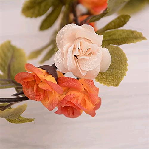 Buiten decoratieve planten 10 stks herfst kunstmatige zijde rose klimop bladeren bloem wijnstok muur opknoping home bar… - Afbeelding 5
