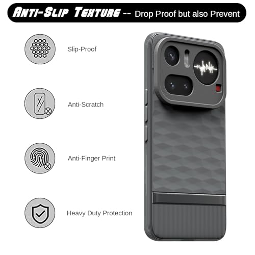 Image of Shockproof Case Compatible with Nothing Phone (4a) Pro 5G | Full Camera Protection | TPU Flexible Back Cover for Nothing Phone (4a) Pro 5G (Graphite Grey)