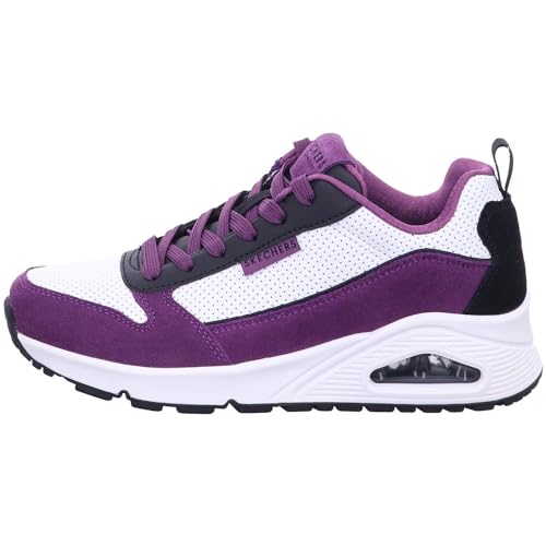 Skechers Steet Los Angeles 177105 Much Fun Pink Black Sports Sneakers for Women in Nubuck Pink, purple, 6 US
