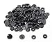 BetterJonny - 200 Sets KAM Size 20 T5 Resin Plastic Snaps Buttons Fasteners Punch Poppers for Cloth Diaper/Bibs/Unpaper Towels/Nappies/Buttons/Mama Pads (Black)