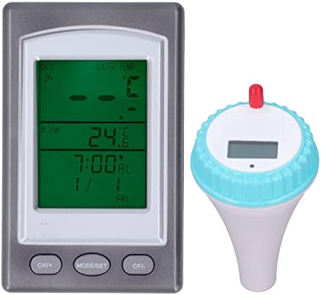 Pool Floating Thermometer, Swimming Pool Hot Tub Wireless Thermometer with Remote Sensor, -104°F to 140°F, Pond Water Temperature Tester Kit for Indoor Outdoor