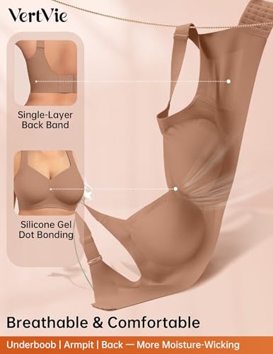 Image of Vertvie Jelly Bras for Women No Underwire Minimizer Support