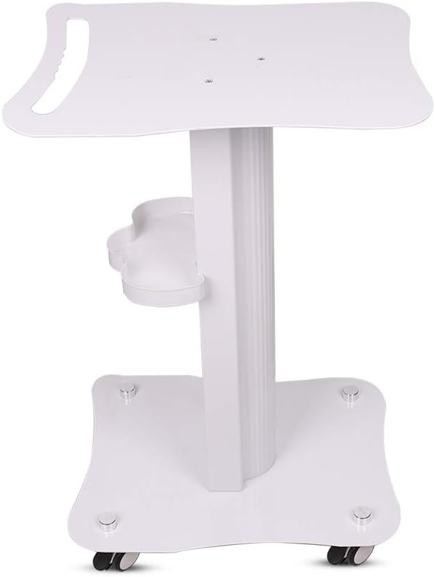 LUVODI Beauty Salon Trolley Cart, 2 Tiers Spa Beauty Equipment Maintenance Cart Rack Storage Tray with Lockable Rolling Wheel for Beauty Medical Instruments, Hairdressing Max Load 65KG