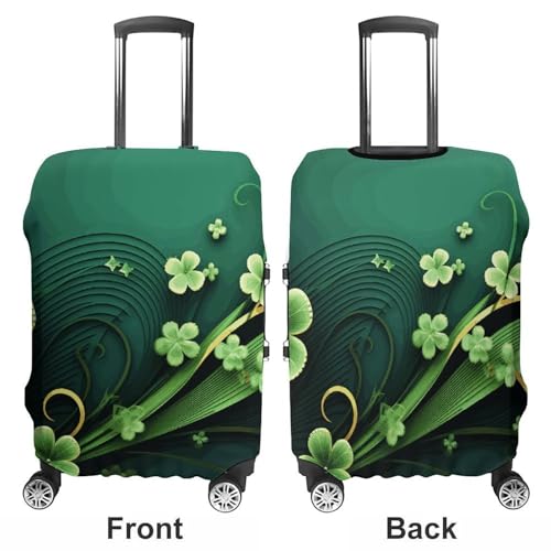 Happy St Patrick's Day Printed Luggage Cover Protector, Fits 18-32 Inch Luggage3
