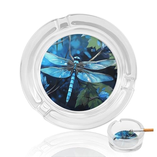 Cendrier d'extérieur décoratif libellule bleue pour table de terrasse - 2